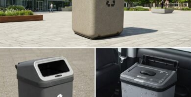 basureros industriales, plazas o auto